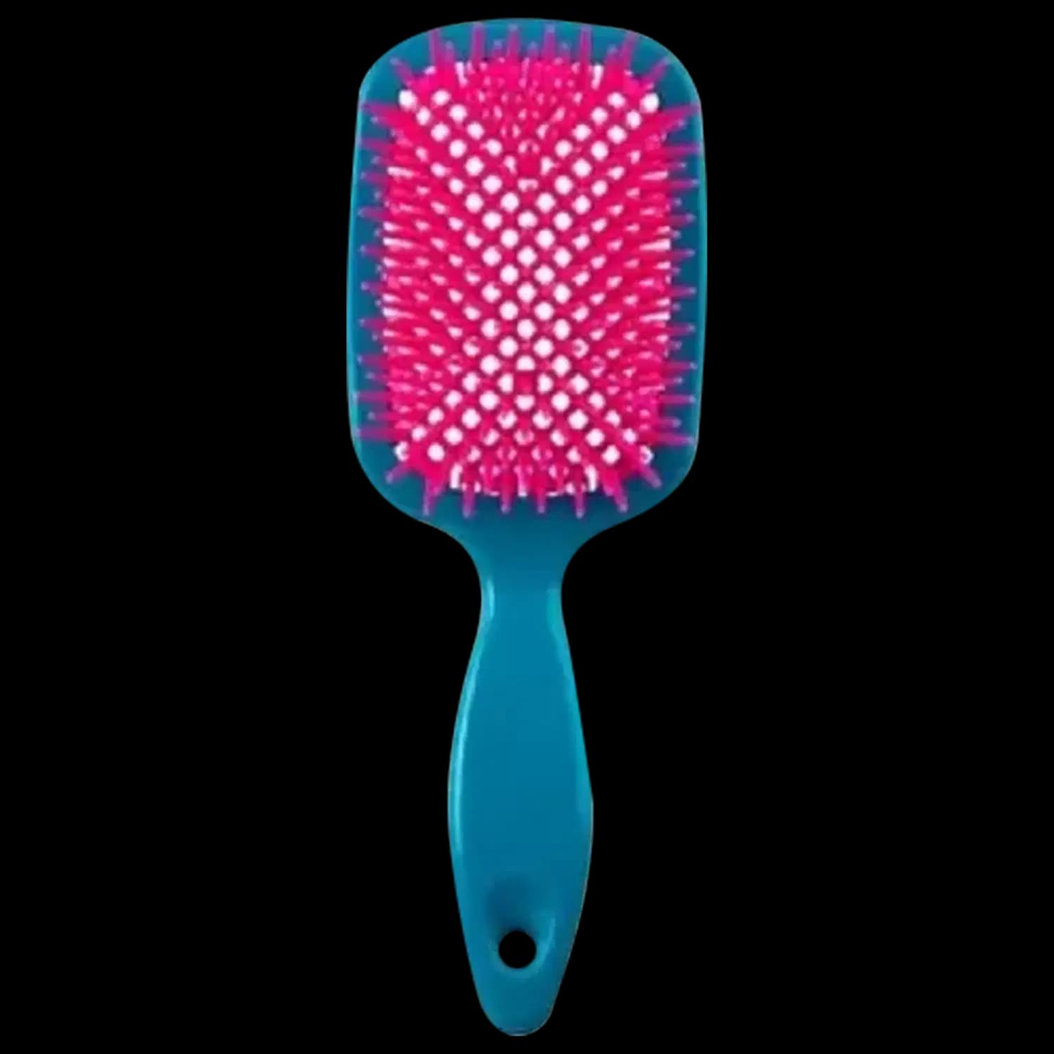 Escova de Cabelo Dompel Favo Quadrada Verde Pink