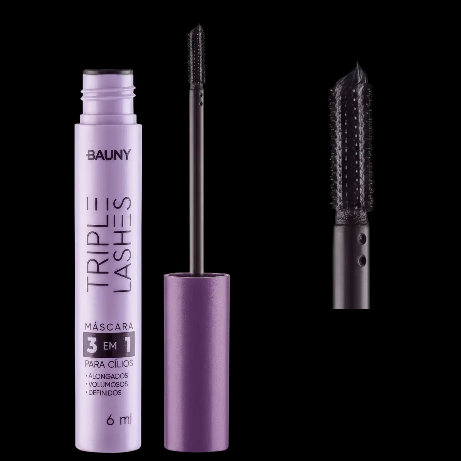 Bauny - Máscara de cílios Volume e Alongamento Triple Lashes - 6ml