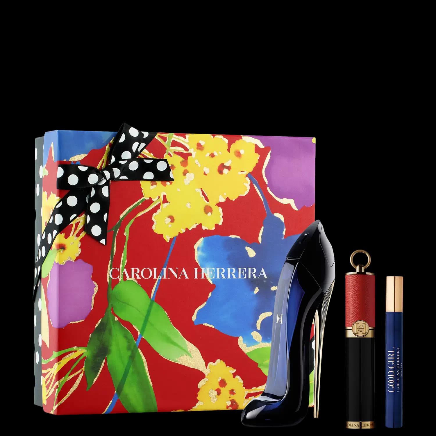 Conjunto Good Girl Carolina Herrera Feminino - Perfume Eau de Parfum 80ml + Máscara de Cílios 2,5ml + Travel Size 10ml