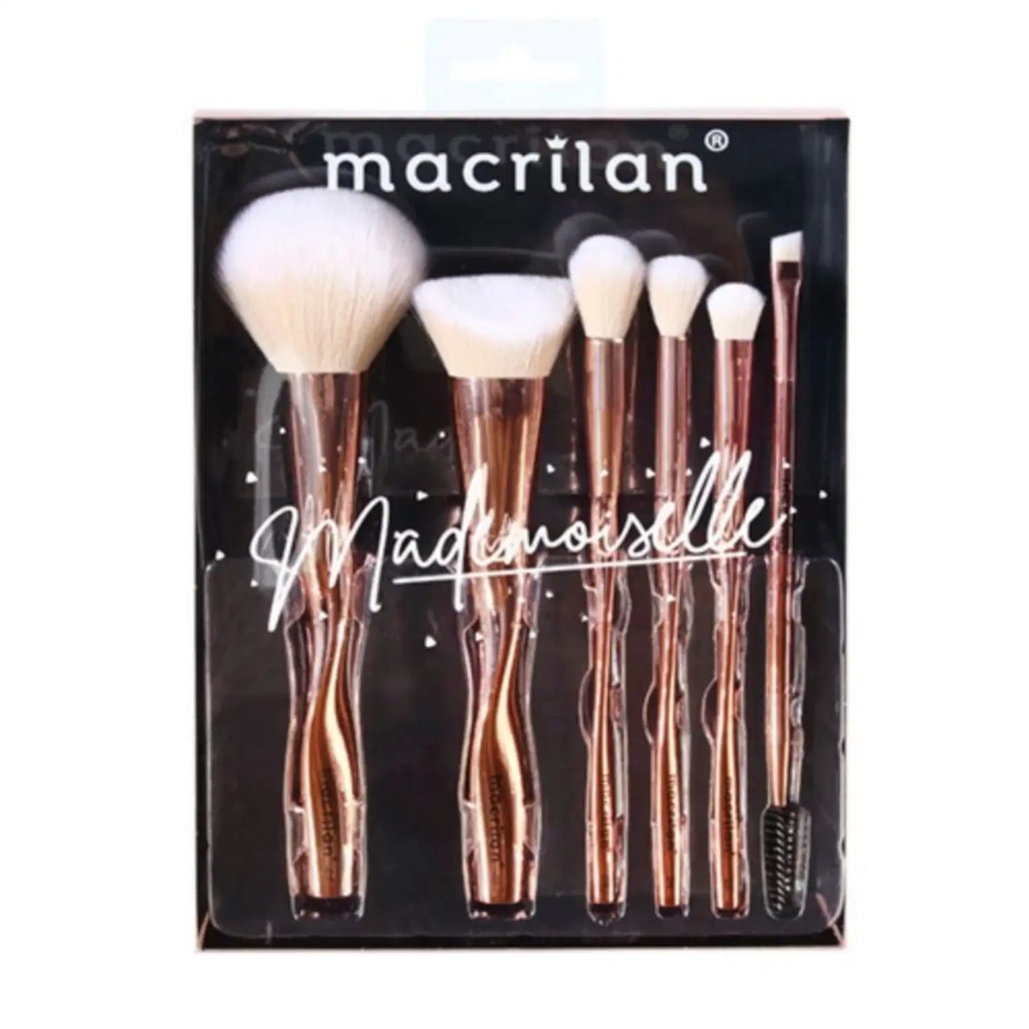 Kit Macrilan Mademoiselle ED004 - Pincéis para Maquiagem (6 Produtos)