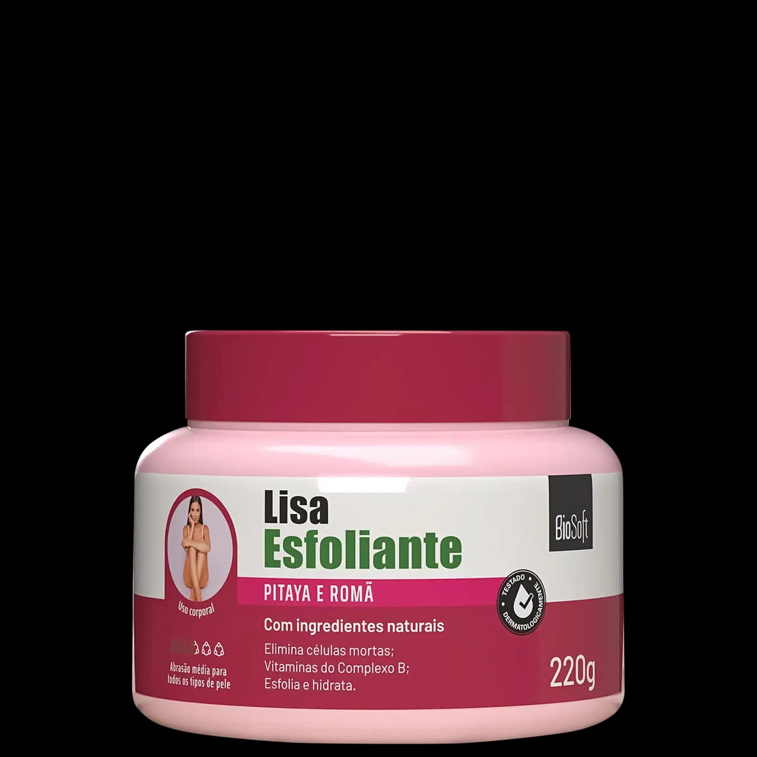 Bio Soft Lisa Pitaya e Romã - Esfoliante Corporal 220g
