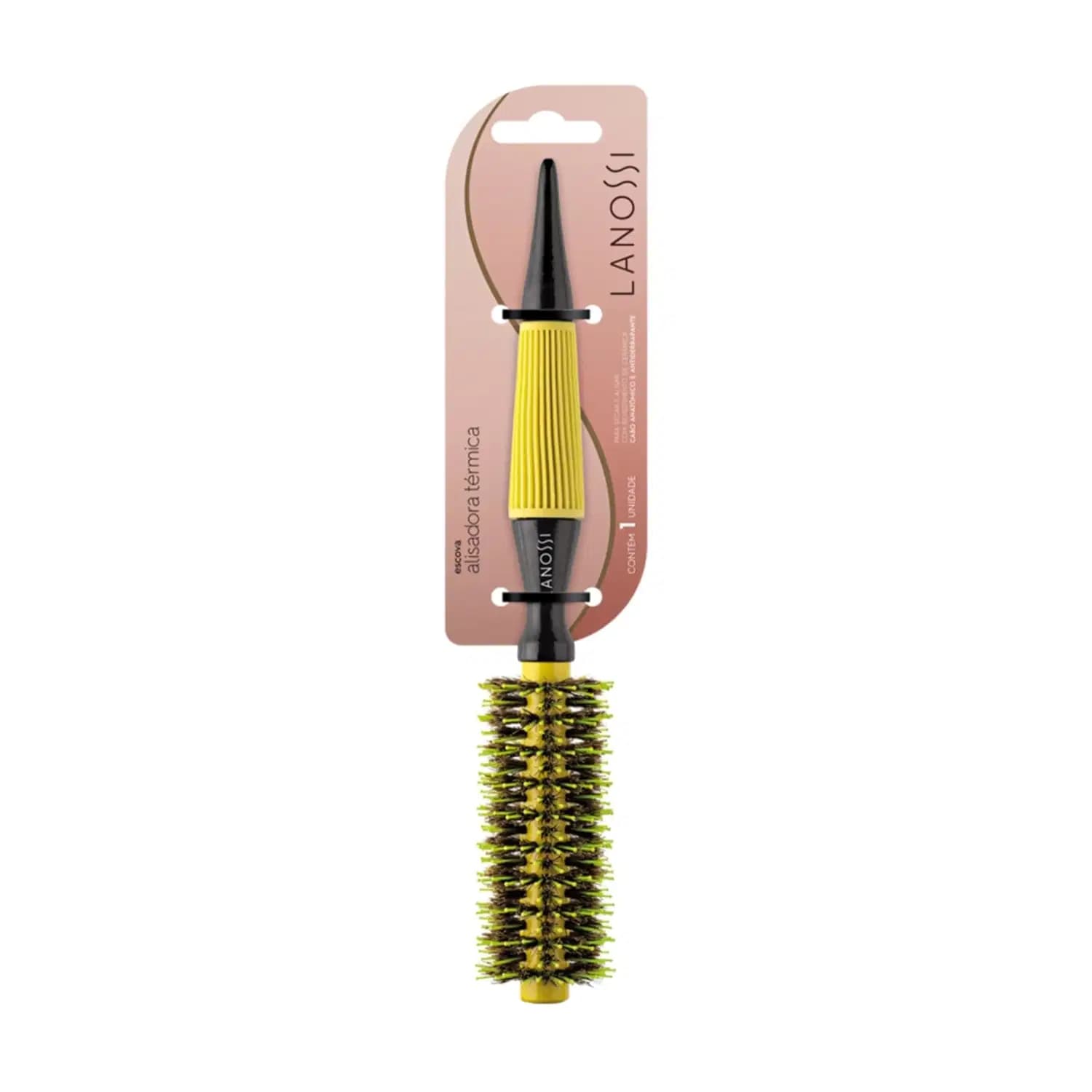 Lanossi Ceramic Yellow - Escova de Cabelo Térmica