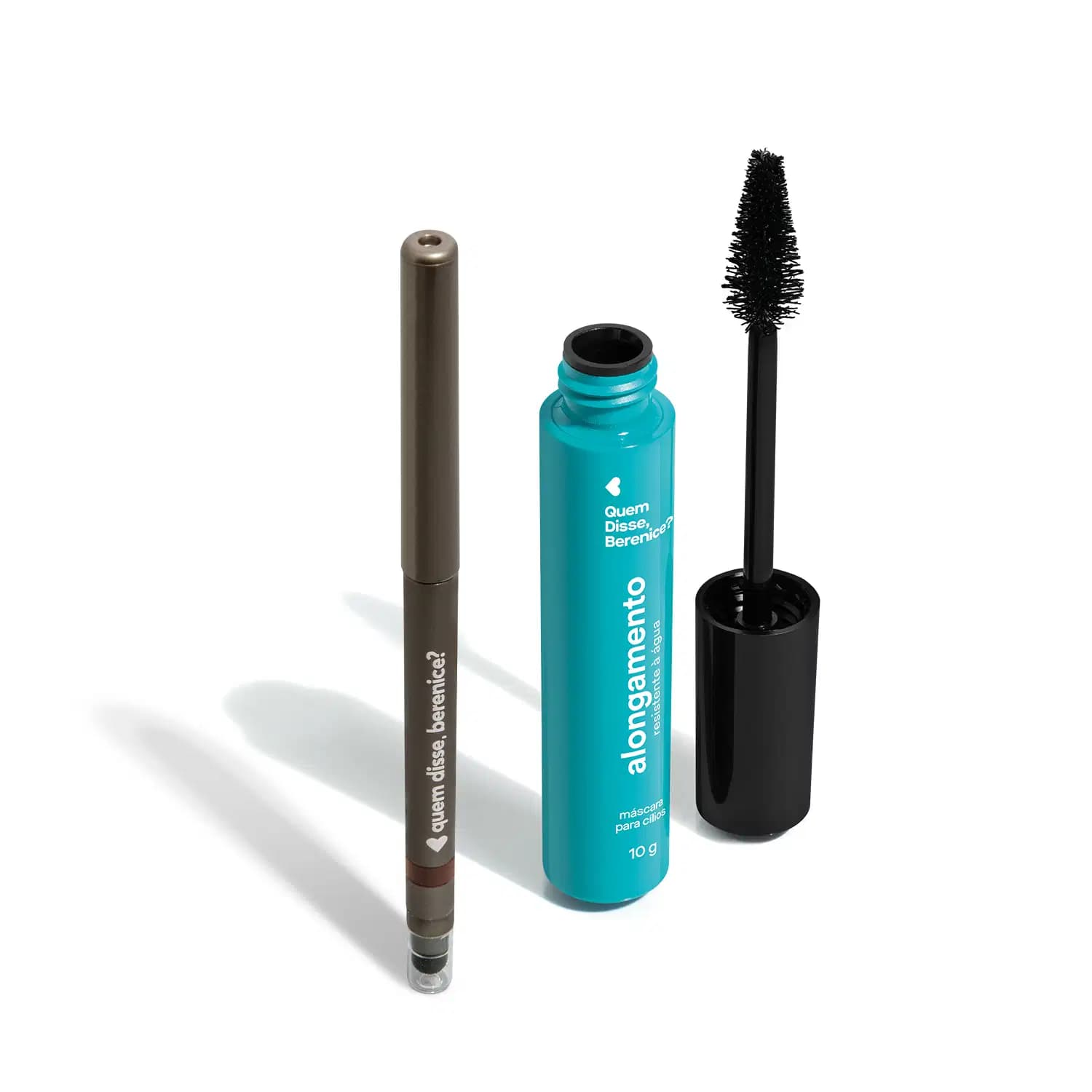 Kit Quem Disse, Berenice? Máscara de Cílios Alongamento Resistente à Água + Lápis de Olho Marrô (2 Produtos)