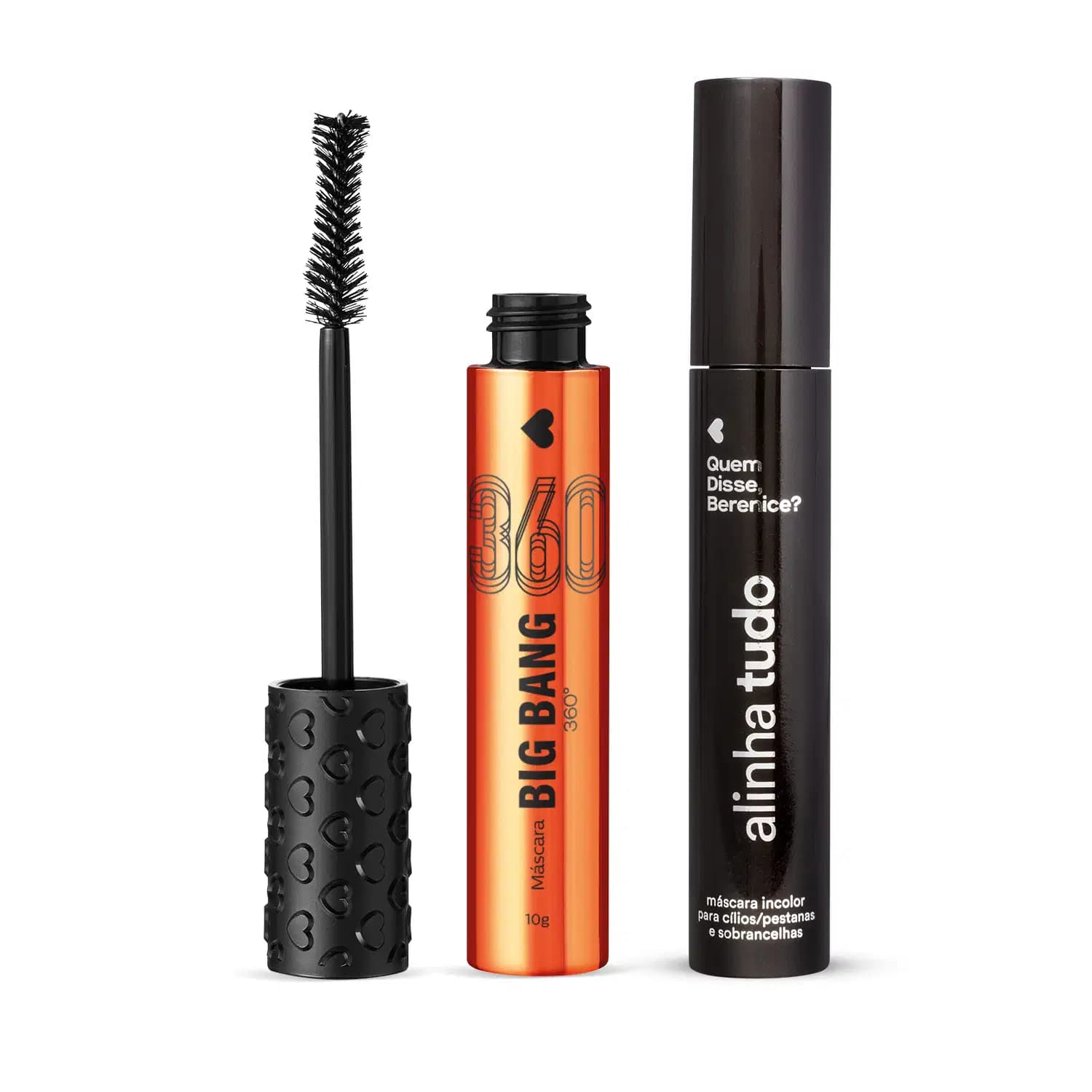 Combo Quem Disse, Berenice?: Máscara de Cílios Preta 10g + Máscara Para Cílios e Sobrancelhas Incolor 12g