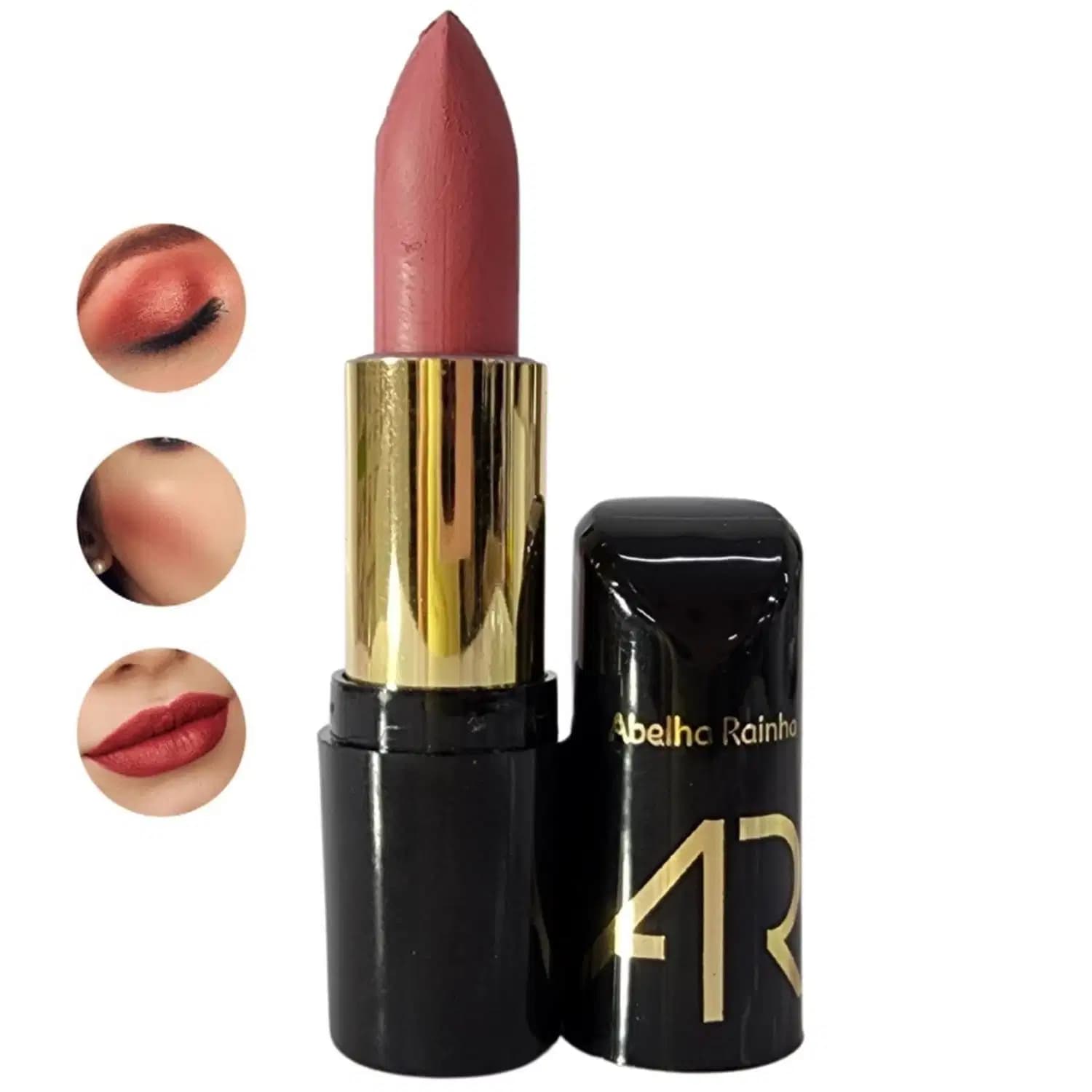 Lipchick 3 Em 1 Batom Sombra Blush Malva 4g Ar Maquiagem Abelha Rainha REF 5089