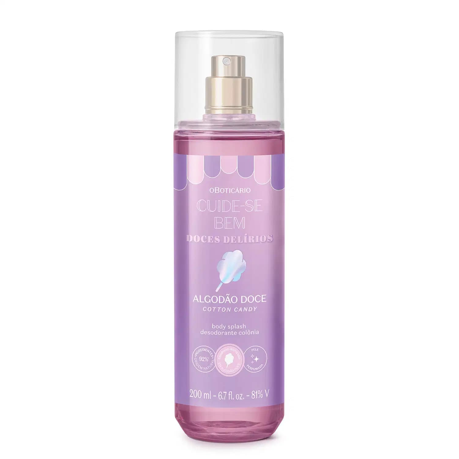Cuide-se Bem o Boticário Doces Delírios - Body Splash Desodorante Colônia 200ml