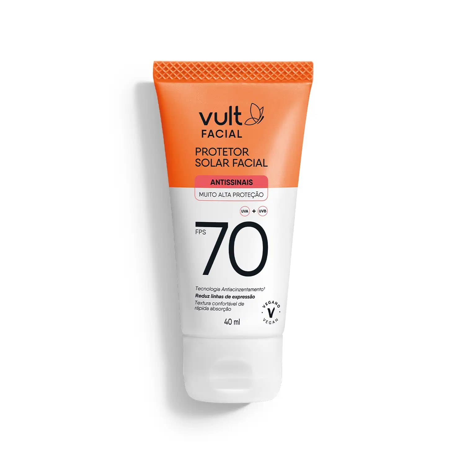 Vult Antissinais FPS 70 - Protetor Solar Facial 40ml