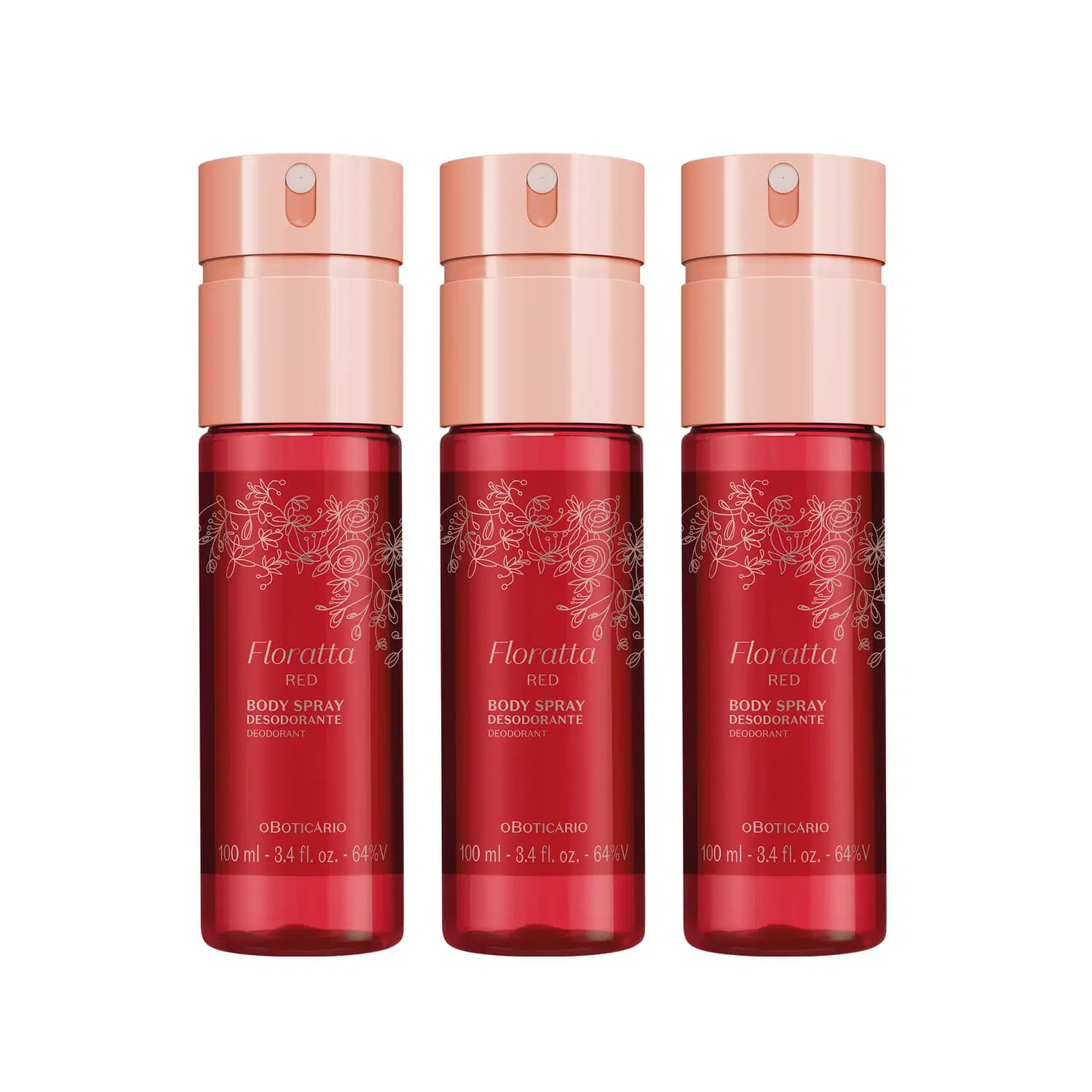 Combo o Boticário Body Spray Floratta (3 unidades)