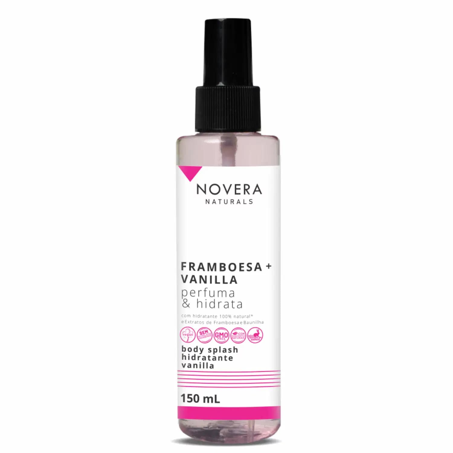 Left Cosméticos Novera Naturals Framboesa + Vanilla - Body Splash 150ml