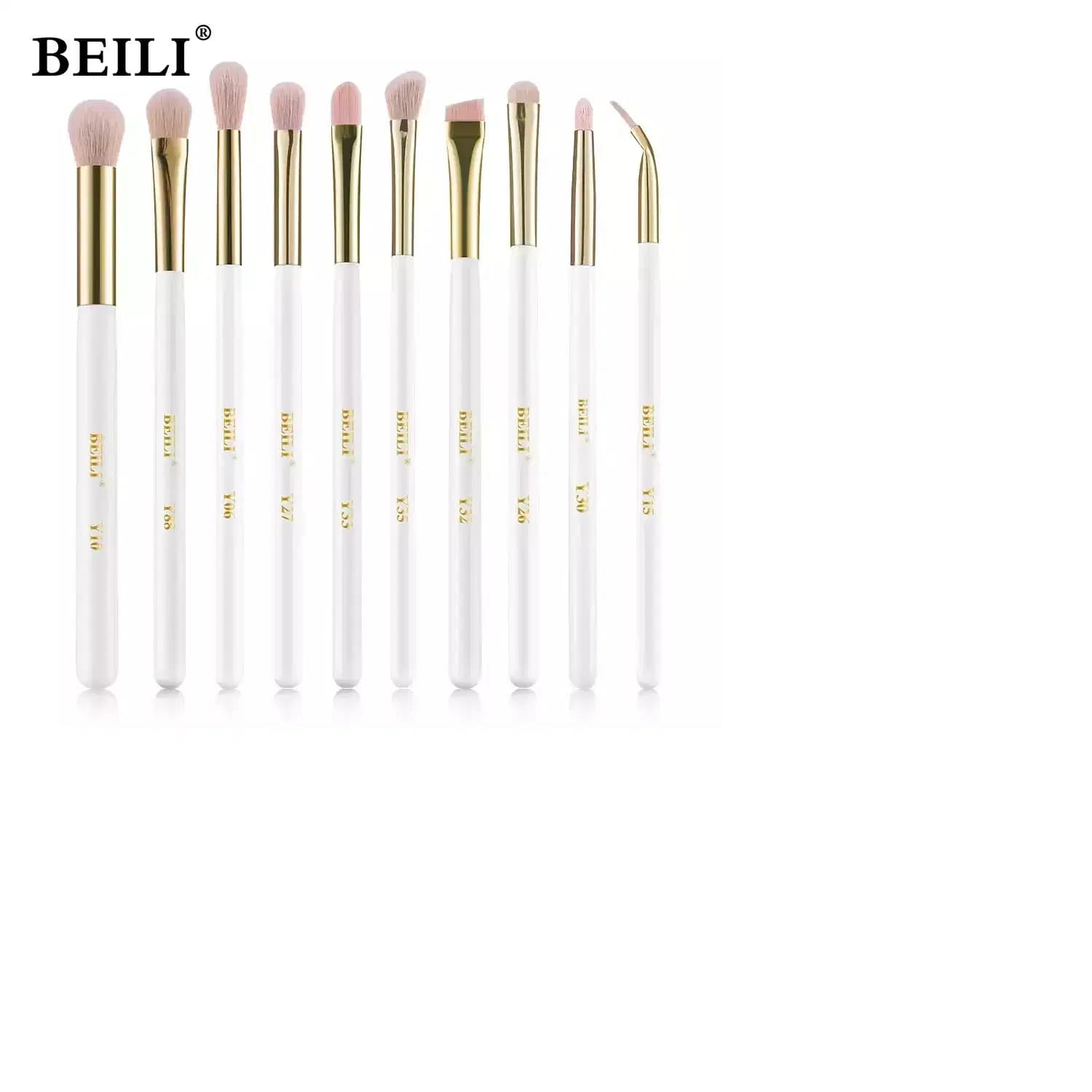 Conjunto de Pincéis Maquiagem Profissional Beili Sombra e Pó WG-E10pcs