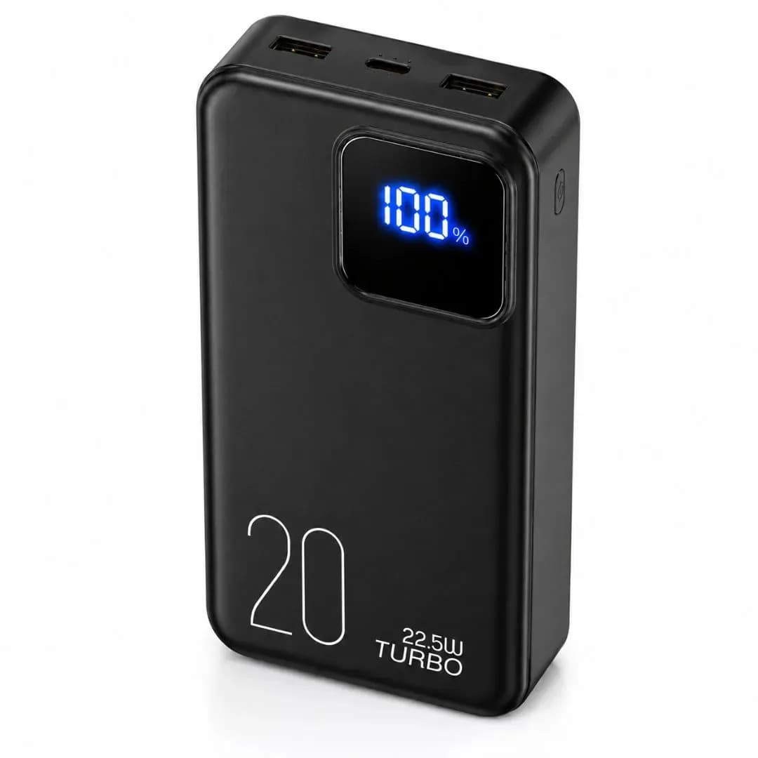 Carregador Portátil Power Bank 20000mah Turbo Beexcellent Preto
