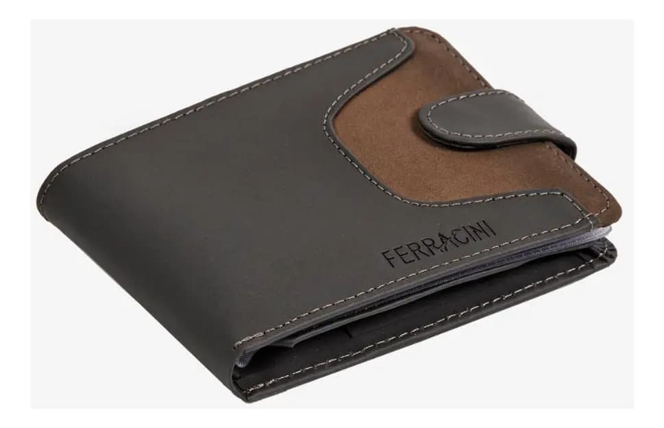 Ferracini carteira couro masculina Cfb005b cor marrom