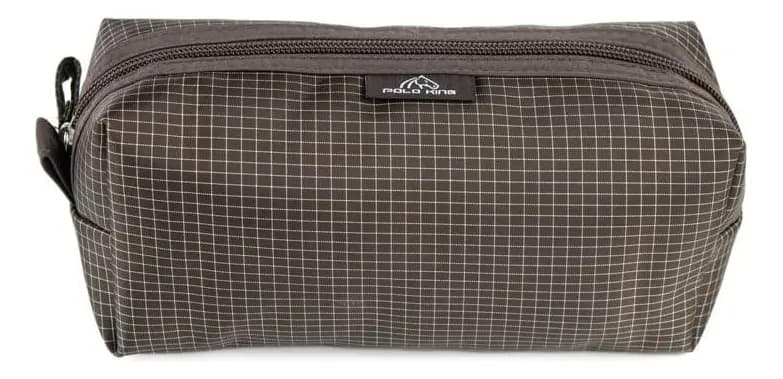 Necessaire Feminina Quadriculada Marrom