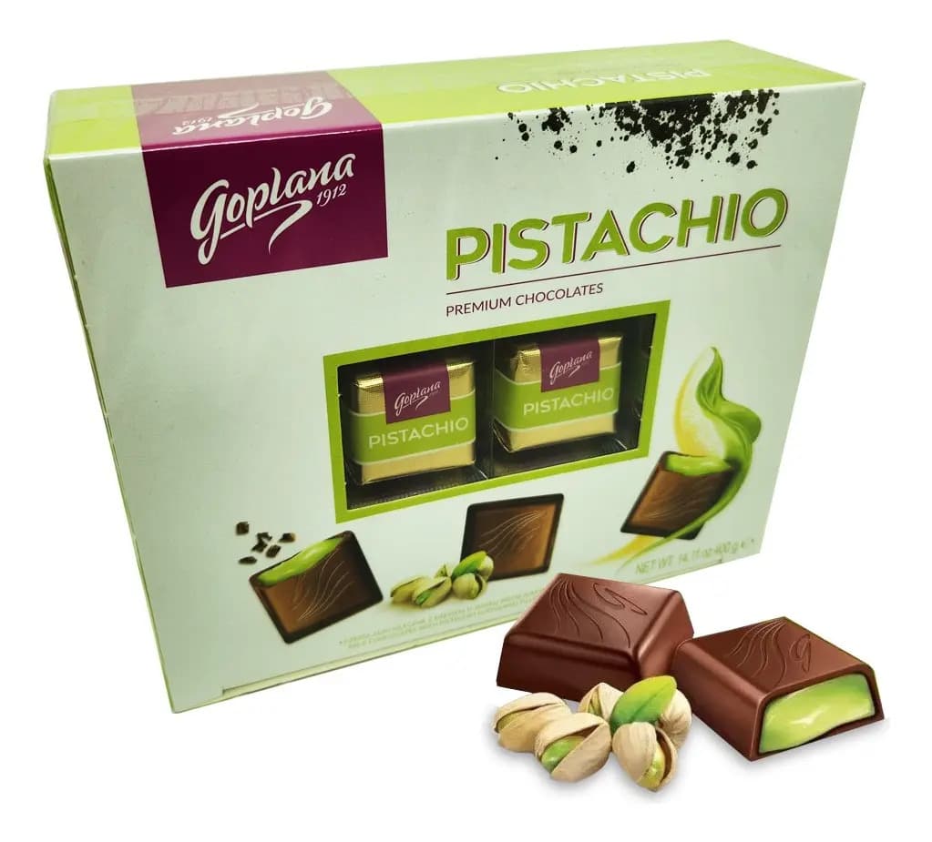 Caixa Bombom Gourmet Pistache Colian Polônia 400g Chocolate