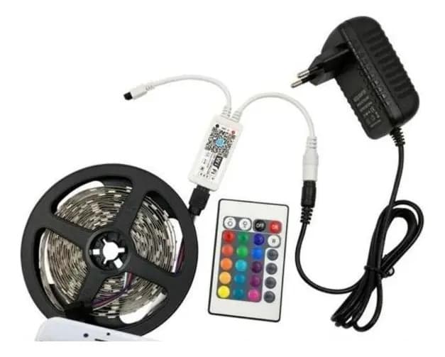 Fita Led Rgb 2835 5 Metros Com Controle Fita