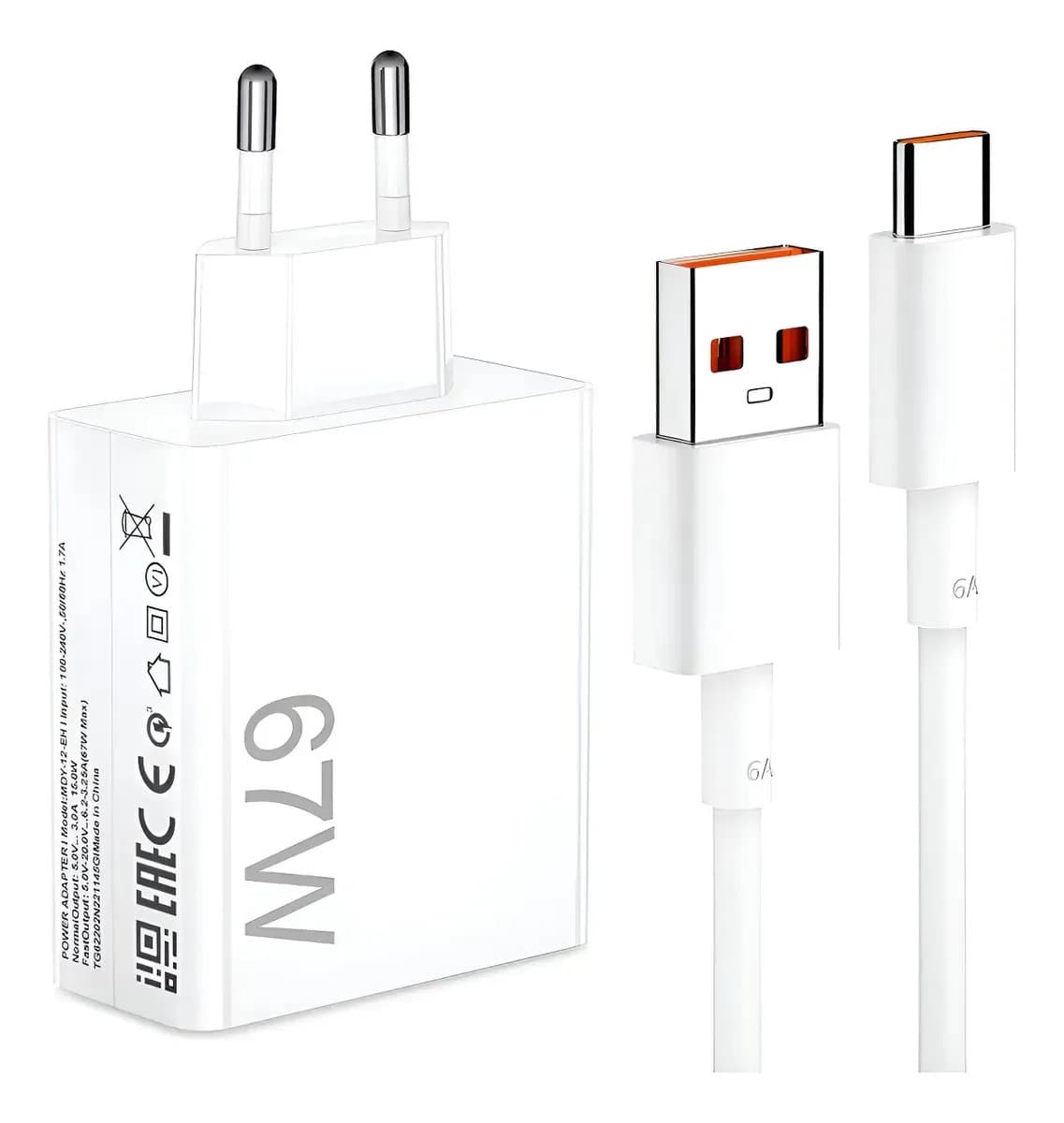 Genérica Carregador Turbo 67W USB-C + Cabo TIPO C