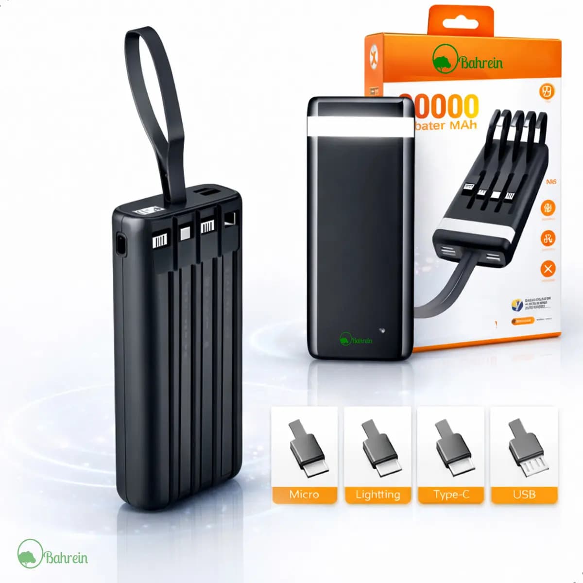 Carregador Portátil 20000mAh Bahrein Power Bank Universal Power Bank Carga Rápida Com Display Bahrein Compatível Com…