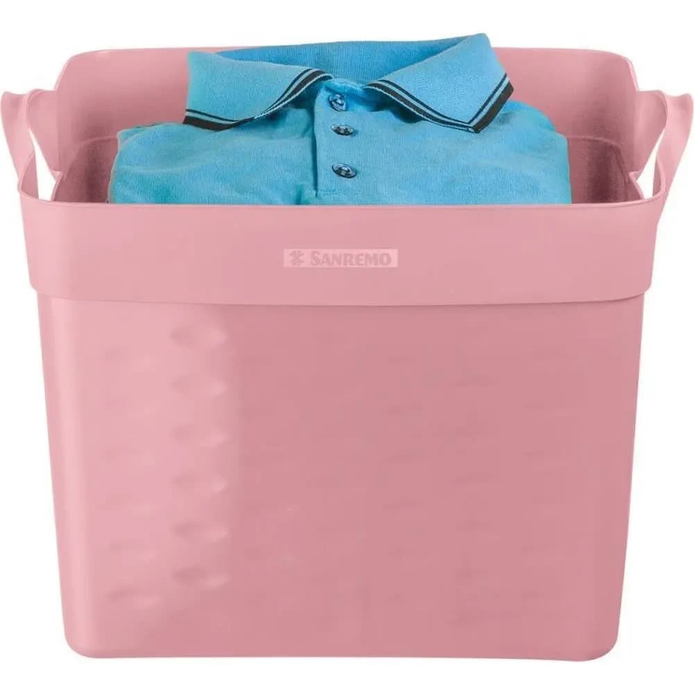 Cesta Organizadora Quadrado 22l Rosa