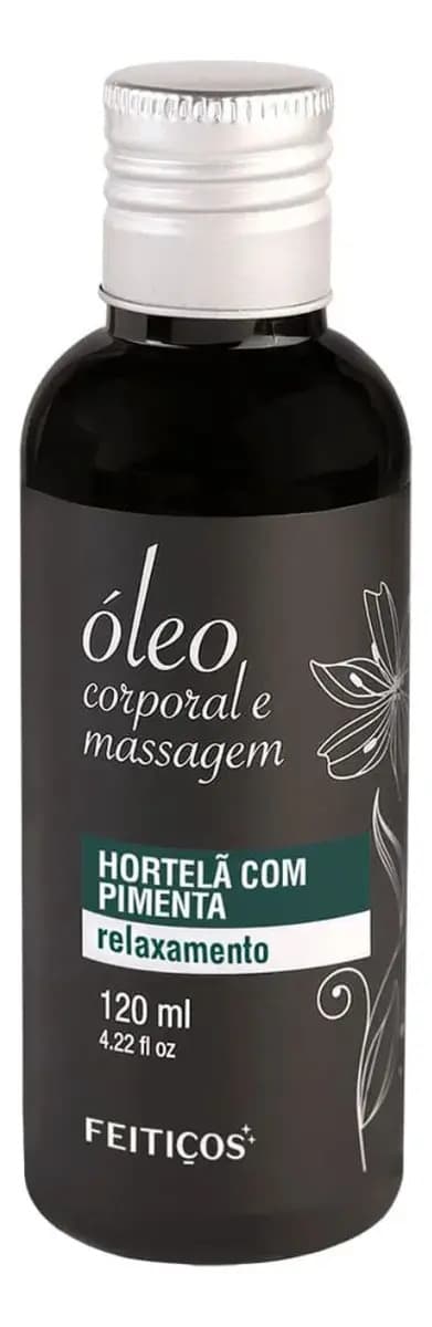 Óleo Massagem Relaxante Corporal Hortela Com Pimenta 120ml