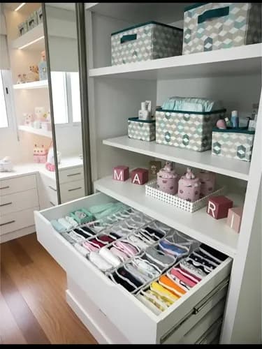 Kit 12 Colméias Organizadoras De Gavetas (15x40x10) Bebê Branco