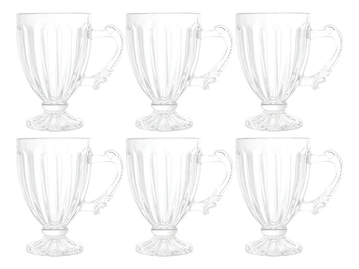 Jogo Xícaras Café Cristal 100ml 6 Taças Lyor Imperial
