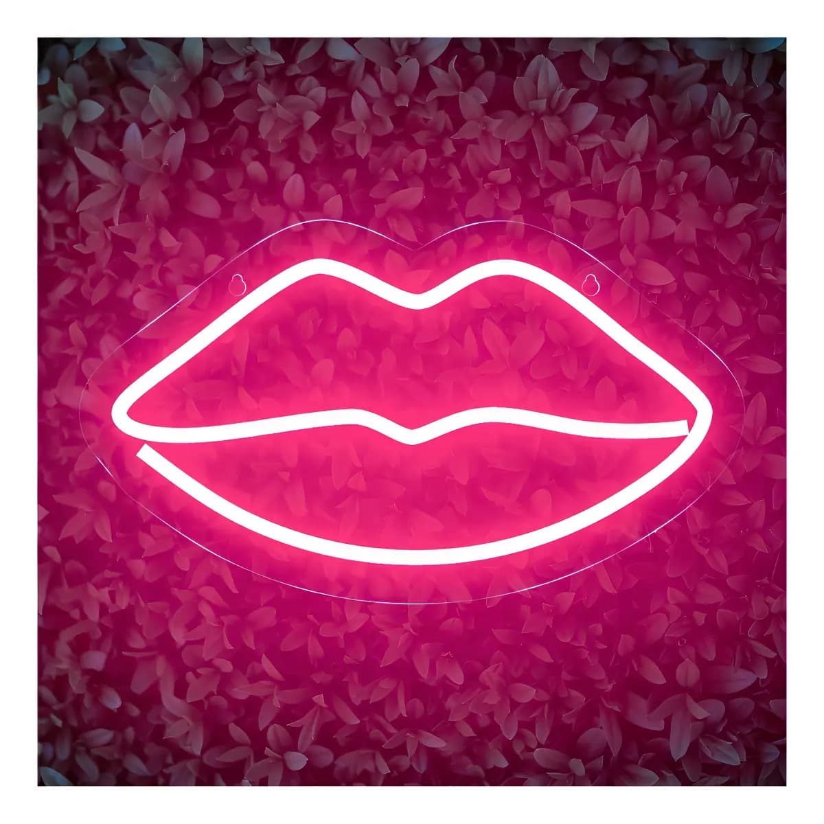 Painel Neon Led Boca Instagram Iluminação Rosa 34 Cm