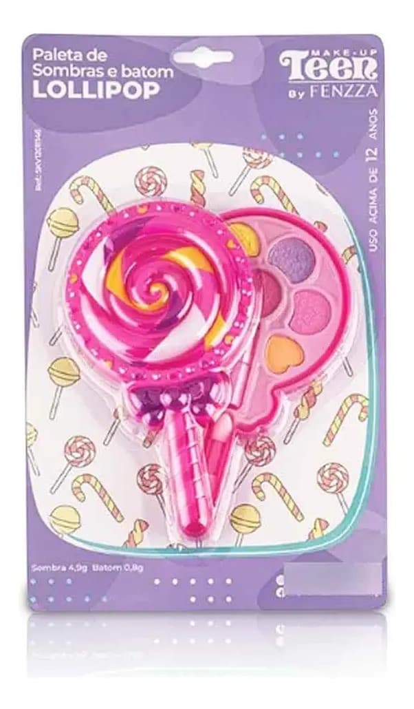 Estojo Maquiagem Sombra Batom Para Pincel Pirulito Lollipop