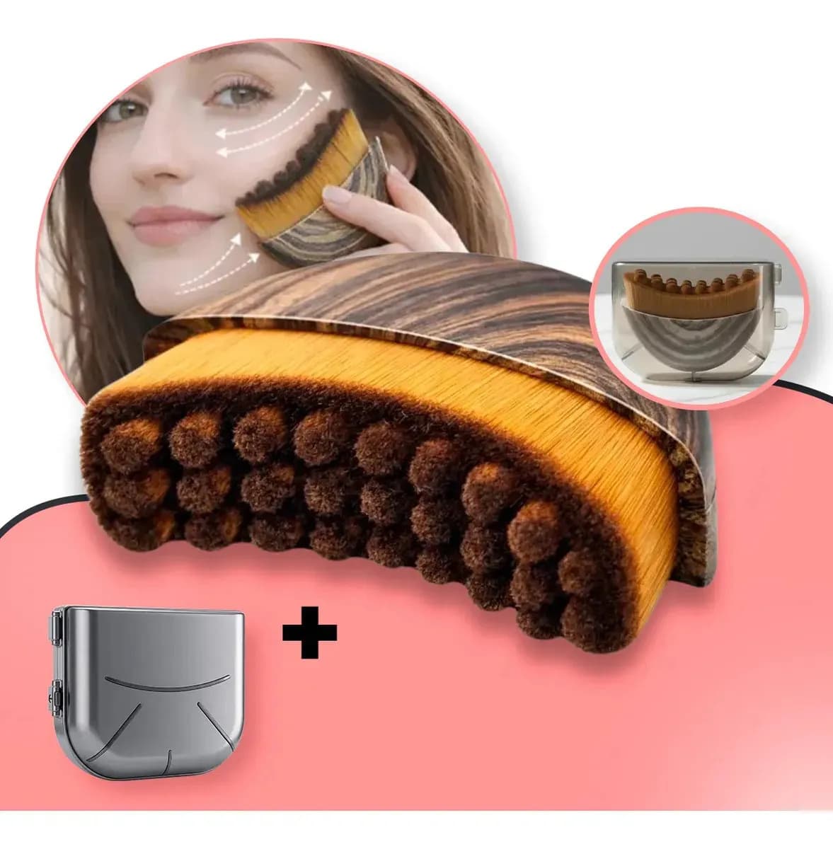 Escova Facial Drenagem Linfatica Reduz Inchaço Escova Drenag