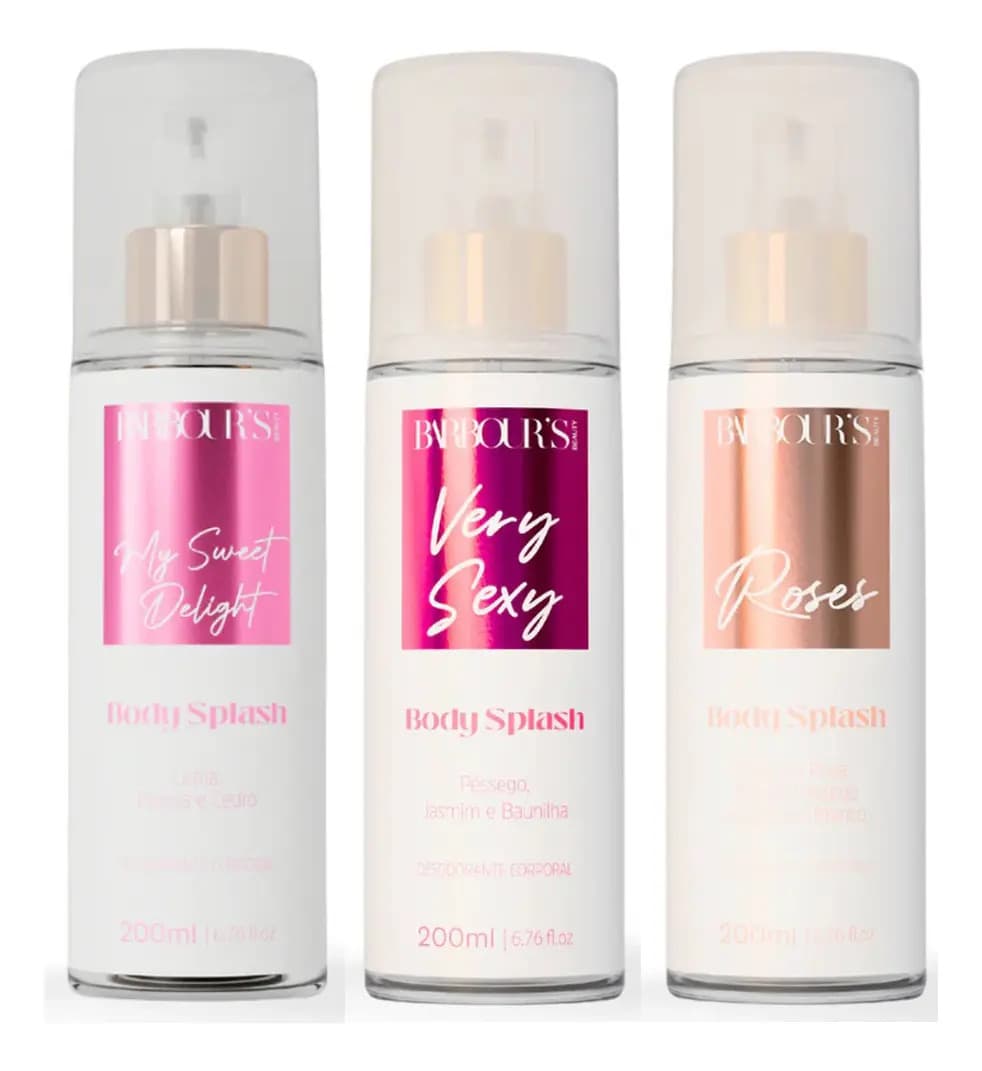 Barbour's Body Splash Delight, Body Splash Very Sexy, Body Splash Roses