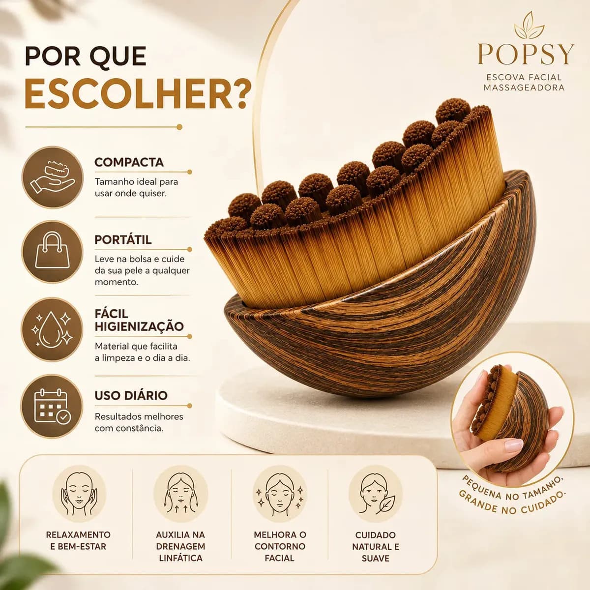 Escova Facial Drenagem Linfatica Reduz Inchaço escova drenagem facial escova lifting facial Skincare Rosto Pele…