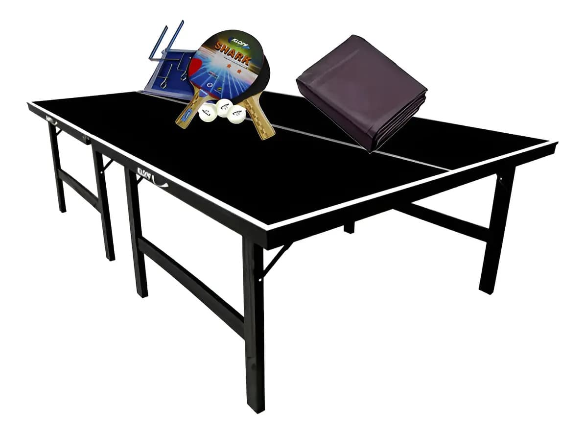 Mesa Ping Pong Mdp 15mm Klopf 1010 + Kit 5031 + Capa Preto