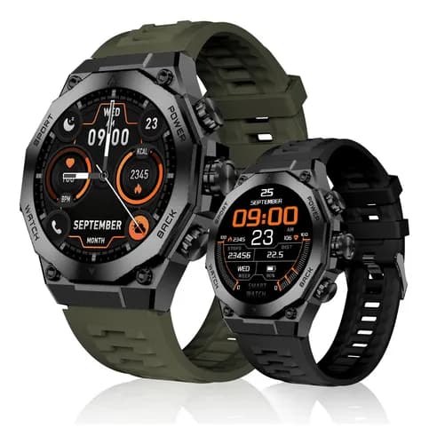 Relógio Smartwatch Energy 2 Am18 Amoled Double Mesh Ip68 preto preto cinza escuro