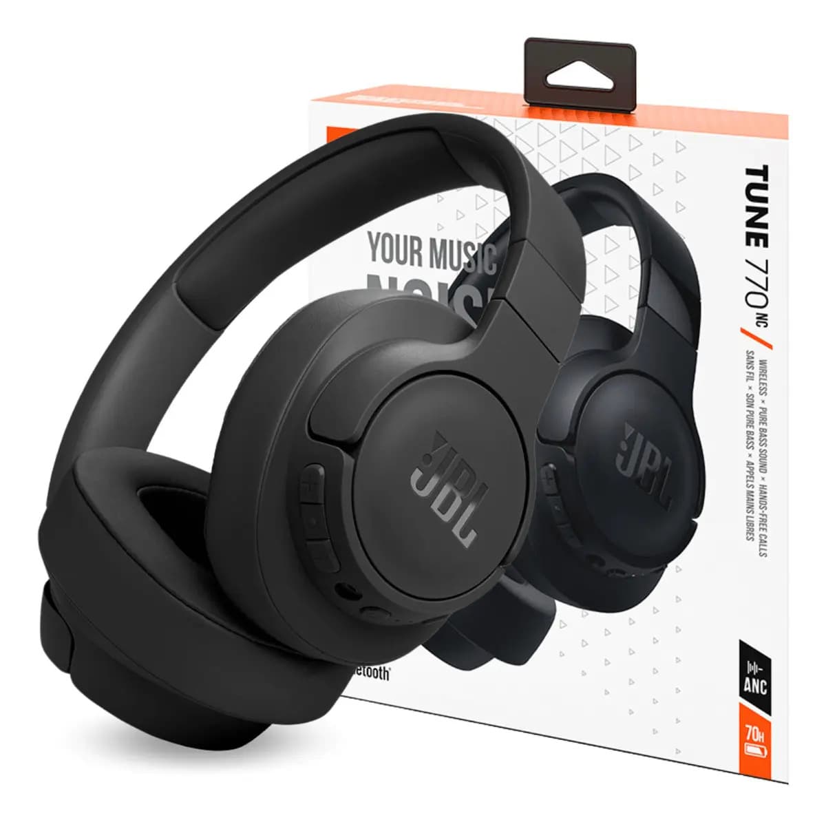Fone de Ouvido JBL Tune 770NC Bluetooth Preto Cancela Ruído