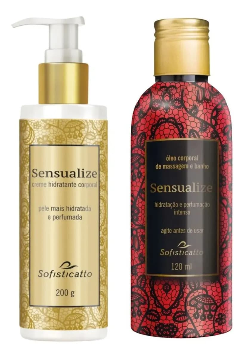 Óleo Massagem Intima E Hidratante Corporal Kit Sensualize