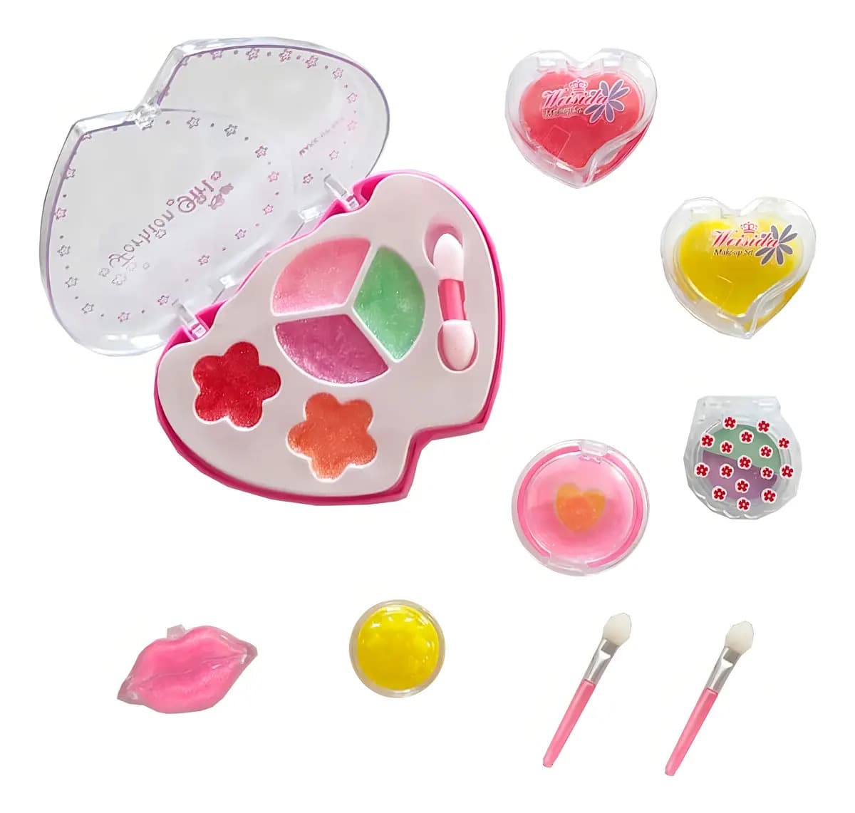 Estojo Maquiagem K&K Toys Kit Coração Frozen Disney Infantil 14 Partes