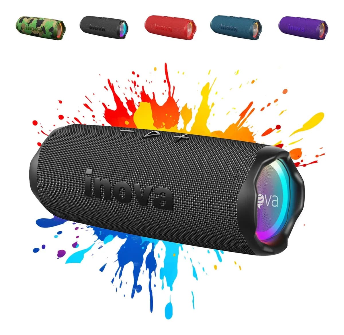 Inova Caixa Som Bluetooth Caixa De Som Pequena Som Casa Cor Preto1