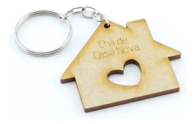 Chaveiro Modernarte Personalizado Chá Casa Nova chaveiro personalizado kit 35u marrom-claro
