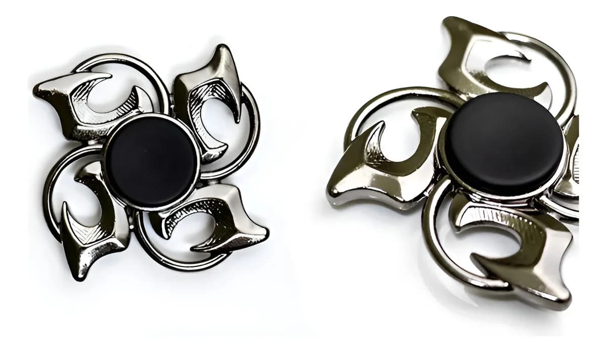 Fidget Spinner de Metal Grafite Brilhante