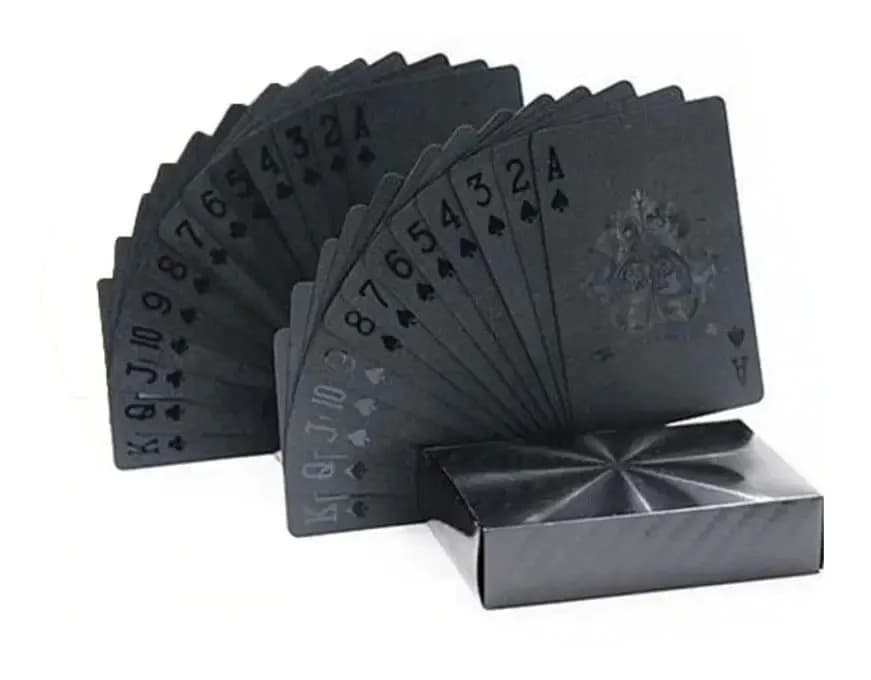 Baralho Negro Black Prova D'água Poker Truco Jogo Cartas