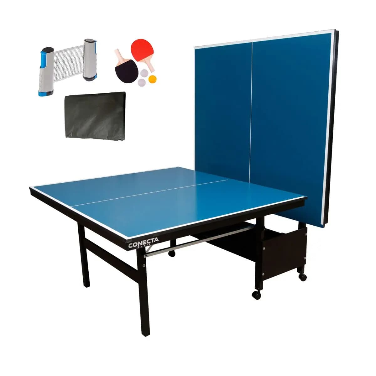 Mesa Ping Pong Tenis De Mesa Conecta Sport 18 Mm Mdf Oficial + Acessórios Completo