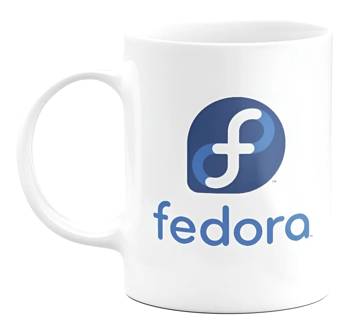 Caneca Personalizada Fedora Linux Branco