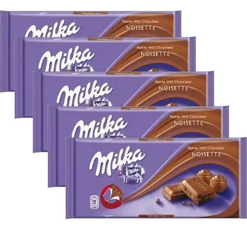 Kit Chocolate Milka Noisette 100g 05 Unidades