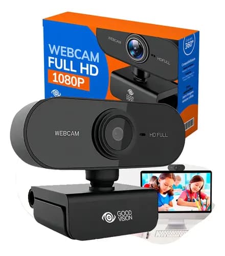 Webcam Camera Full Hd Zoom 1080p 360 Graus Video Conferencia Streamcam Web Cam Entrada Usb 2.0 Com Microfone - Goodvision