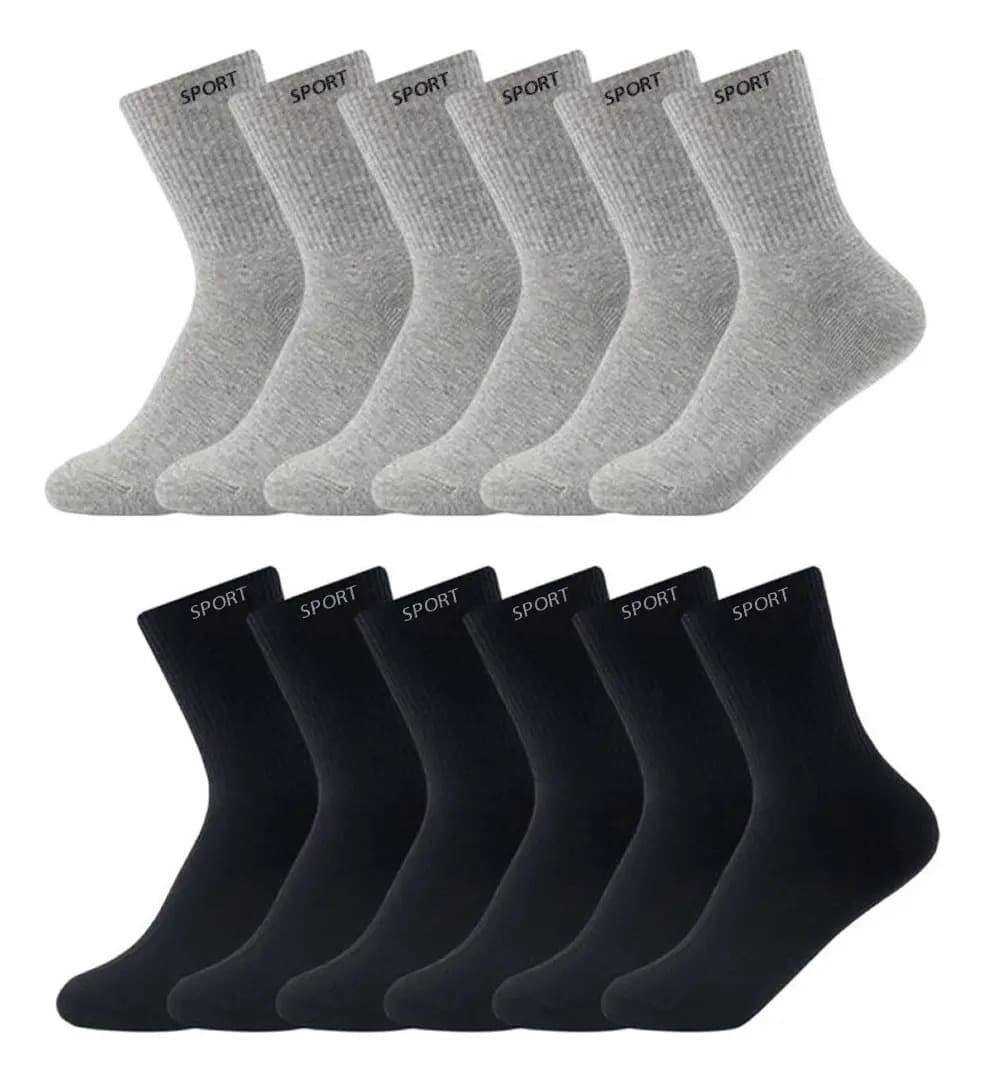 Kit Meias Cano Alto Masculinas para Esporte Gled (6 Pares) – Futebol, Handebol