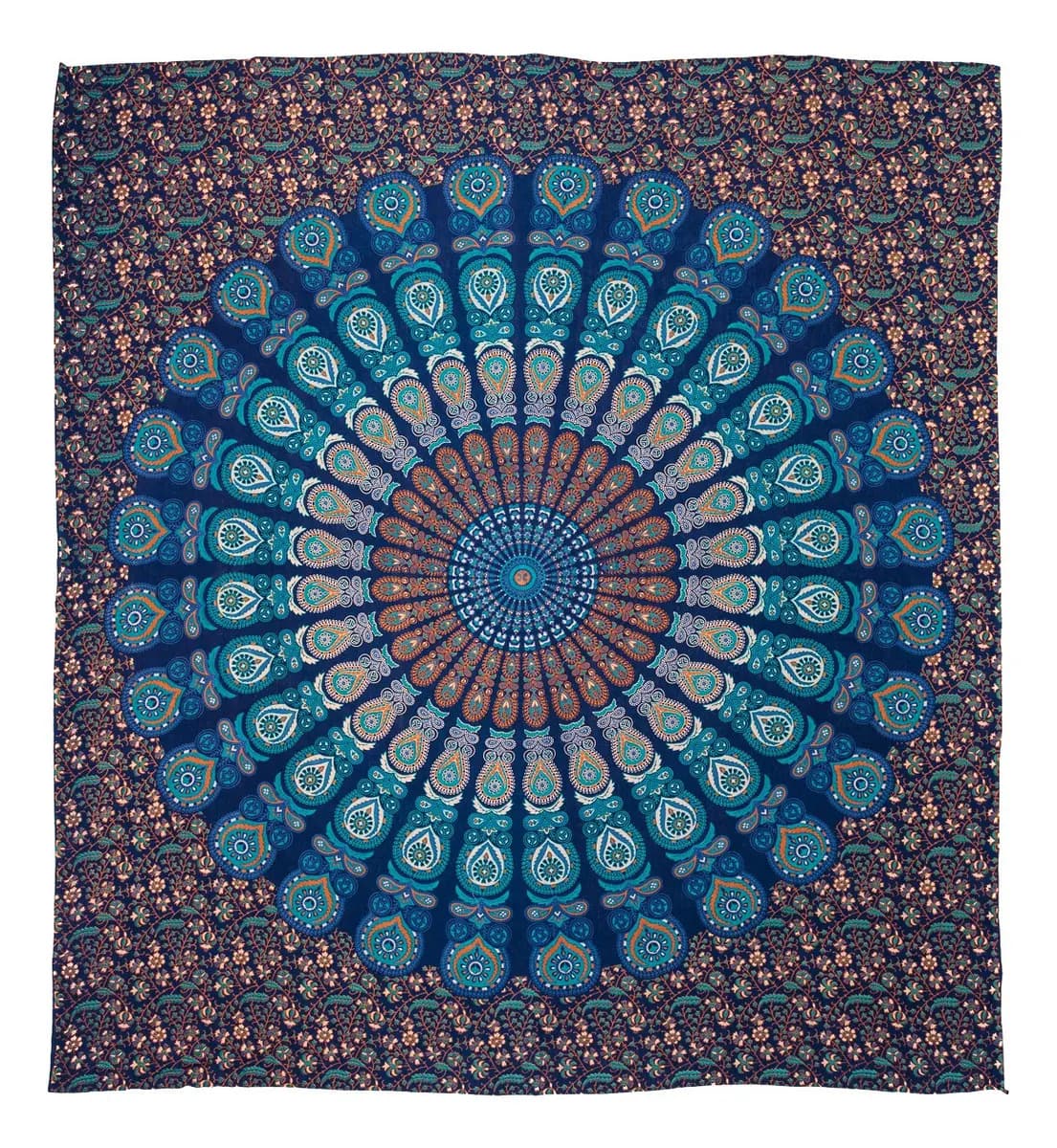 Canga Gigante Canga e Cia Mandala Azul Algodão 2,30x2,10 Praia