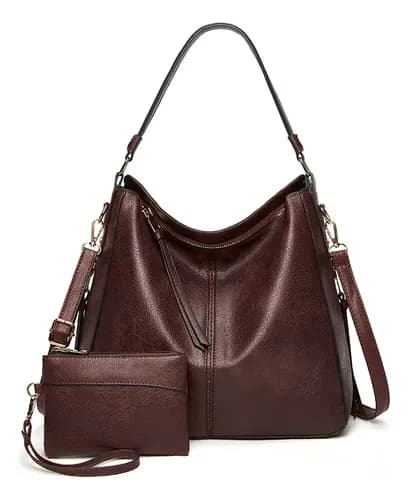 Bolsa Grande Feminina Transversal Moderna Luxo Com Carteira