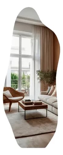Espelho Lopazzi Orgânico Magnus 90cmx40cm Corpo Inteiro Pinterest Polido - Suporte