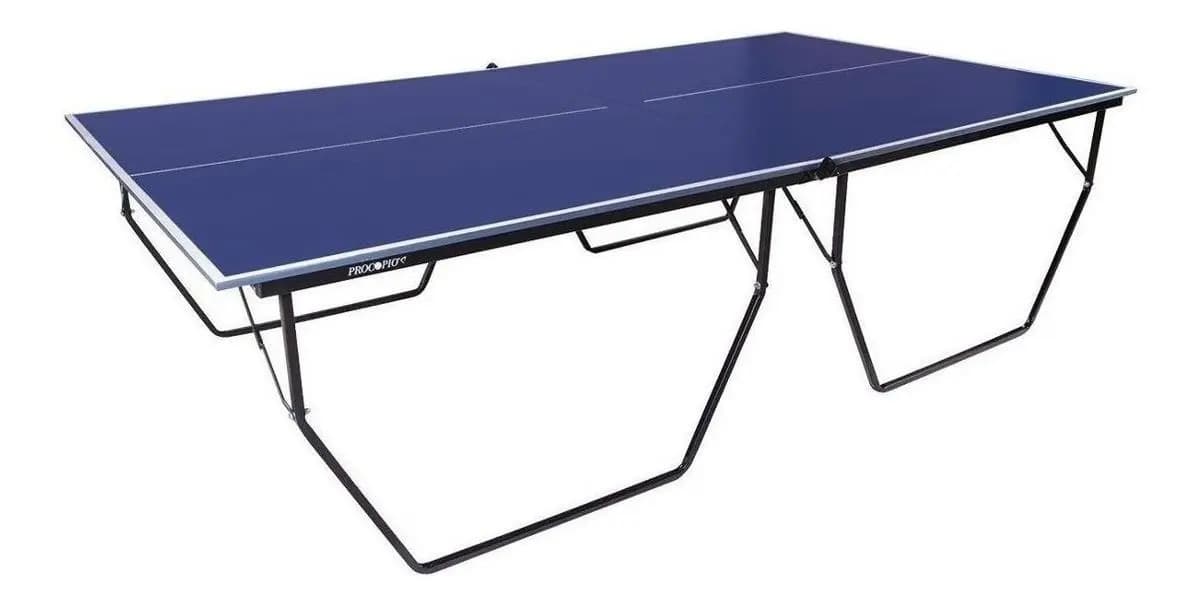 Mesa ping pong dobrável Procopio Sport 0061 MDF azul rodas interior