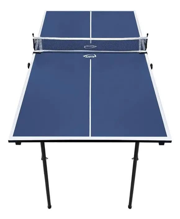 Mini Mesa De Tênnis De Mesa (ping Pong) Com Rede Klopf Cor Azul