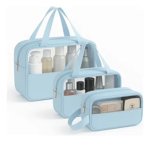 Kit 3 Necessaires Impermeável Organizador Bolsa Feminina